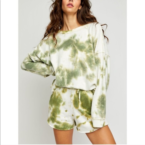 Free People Tops - Free People Kelly washed sweater set in army combo